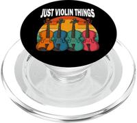 Camiseta Vintage Violín Música Regalo Just Violin Thnigs PopSockets PopGrip para MagSafe