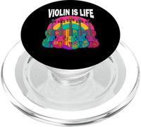 Camiseta Vintage Violín Música Regalo Violin Is Life PopSockets PopGrip para MagSafe