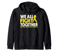 Camiseta We All Fight Together Meduloblastoma Conciencia Sudadera con Capucha