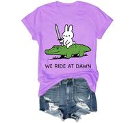 Camiseta We Ride at Dawn We Ride at Dawn para mujer y hombre, morado claro, S