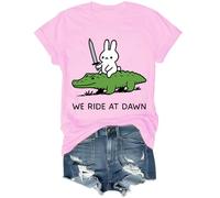 Camiseta We Ride at Dawn We Ride at Dawn para mujer y hombre, rosa, XL