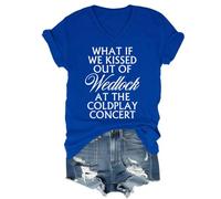 Camiseta What If We Kissed Out of Wedlock at The Concert, What If We Kissed Out of Wedlock at The Concert, Azul zafiro-v, S