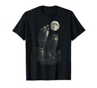 Camiseta Wolf Pack Howling at the Moon Nature Camiseta