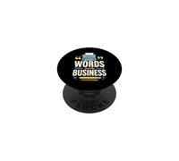 Camiseta Words Are My Business Escritor Typewriter PopSockets PopGrip Adhesivo