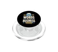 Camiseta Words Are My Business Escritor Typewriter PopSockets PopGrip para MagSafe