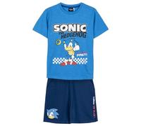 Camiseta y Pantalón Corto de Sonic - Color Azul - Talla 12 Años - Conjunto para Niño - Elaborado con 100% Algodón de 220 gsm - Estampado de Sonic - Producto Original Diseñado en España