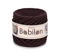 Camiseta Yarn Fettuccini Zpagetti Style, 7-9 mm Camiseta Yarn for Crocheting, Knitting Yarn Ball, T Yarn Organic, Macrame T-Yarn, Ribbon Yarn 100% Cotton Fabric, Jersey Yarn Hot Chocolate