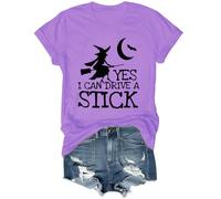Camiseta Yes I Can Drive A Stick - Camiseta Yes I Can Drive A Stick Witch, Yes I Can Drive A Stick Witch, morado claro, XXL
