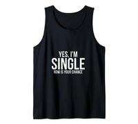 Camiseta Yes I'm single. Estampado de camiseta I am solo Camiseta sin Mangas
