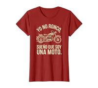 Camiseta Yo No Ronco, Sueño Que Soy Moto, Divertida Camiseta, Mujer, Arándano, XL
