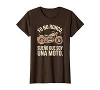 Camiseta Yo No Ronco, Sueño Que Soy Moto, Divertida Camiseta, Mujer, Marrón, S