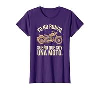 Camiseta Yo No Ronco, Sueño Que Soy Moto, Divertida Camiseta, Mujer, Morado, S