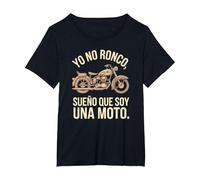 Camiseta Yo No Ronco, Sueño Que Soy Moto, Divertida Camiseta, Mujer Tallas Grandes, Negro, 6XL Grande