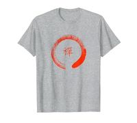 Camiseta Zen Circle - Inspirada en Tao Camiseta, Hombre, Gris Jaspeado, 3XL