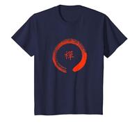 Camiseta Zen Circle - Inspirado en Tao Camiseta, Niños, Azul Marino, 4 años