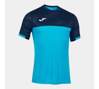 Camiseta para hombre Joma Montreal Short Sleeve T-Shirt - fluor turquoise/navy XXL