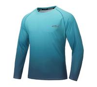 Camisetas à Manches Longues Rashguard UPF 50+ Anti UV Homme Camiseta de Sport Séchage Rapide Maillot de Bain Hauts Camisetas de Pêche Pour Hommes (GNGT M)