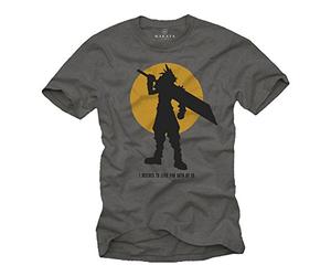 Camisetas Anime Hombre - I Decided to Live for Both of us - Fantasy T-Shirt Gamer Gris XXL