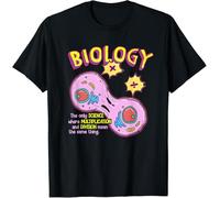 Camisetas Básicas Casual tee Crew Neck T-Shirt para Entrenamiento Correr Gimnasio Cita Divertida para Enseñar Biología Y Ciencias Celulares. XXL