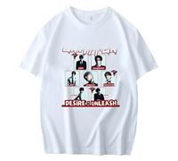 Camisetas Básicas De Algodón DesireUnleash Graphic Manga Corta Streetwear Camisas Sueltas For Hombres Mujeres Adolescentes(White 05,3XL)