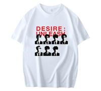 Camisetas Básicas De Algodón DesireUnleash Graphic Manga Corta Streetwear Camisas Sueltas For Hombres Mujeres Adolescentes(White 03,3XL)