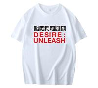 Camisetas Básicas De Algodón DesireUnleash Graphic Manga Corta Streetwear Camisas Sueltas For Hombres Mujeres Adolescentes(White 02,S)