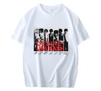 Camisetas Básicas De Algodón DesireUnleash Graphic Manga Corta Streetwear Camisas Sueltas For Hombres Mujeres Adolescentes(White 01,S)