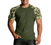 Camisetas Básicas de Hombre, T Shirt Hombre Algodon,de Manga Corta con estampado gráfico veraniego y diseño raglán para un estilo Casual ligero en climas cálidos tejido punto Tshirt T-shirt Tee Shirts