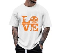 Camisetas Basicas Hombre,Camiseta con Estampado De Calabaza De Halloween para Hombre Informal CóModa De Manga Corta para Uso Diario Deportes Y Actividades De Ocio Ligera Y Transpirable