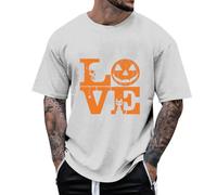 Camisetas Basicas Hombre,Camiseta con Estampado De Calabaza De Halloween para Hombre Informal CóModa De Manga Corta para Uso Diario Deportes Y Actividades De Ocio Ligera Y Transpirable