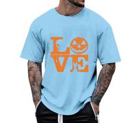 Camisetas Basicas Hombre,Camiseta con Estampado De Calabaza De Halloween para Hombre Informal CóModa De Manga Corta para Uso Diario Deportes Y Actividades De Ocio Ligera Y Transpirable