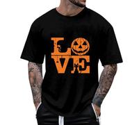 Camisetas Basicas Hombre,Camiseta con Estampado De Calabaza De Halloween para Hombre Informal CóModa De Manga Corta para Uso Diario Deportes Y Actividades De Ocio Ligera Y Transpirable