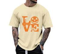 Camisetas Basicas Hombre,Camiseta con Estampado De Calabaza De Halloween para Hombre Informal CóModa De Manga Corta para Uso Diario Deportes Y Actividades De Ocio Ligera Y Transpirable