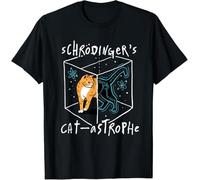 Camisetas Básicas Manga Corta T-Shirt Casual Hombre Camiseta para Entrenamiento Correr Deporte La Catástrofe De Schrödinger: Un Gato Científico Divertido XXL