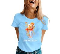 Camisetas Basicas Mujer Camiseta Informal de Manga Corta con diseño gráfico y Cuello Redondo para Uso Diario y Actividades al Libre (Sky Blue, L)