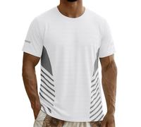 Camisetas Basicas, Transpirables Transpirable Antisudor Entrenamiento Gym Slim Fit Cuello Redondo Trabajo Personalizada Verano Talla Grande Tallas Grandes Poliester Shirts for Men,S