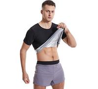 Camisetas Blancas Hombre - Camisetas Deporte Hombre Camiseta de Sauna para hombre traje de Sauna de manga corta para hombre chaleco de Sauna de cuerpo para sudor para ejercicio de gimnasio para hombre