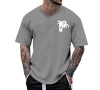Camisetas casuales de gran tamaño para hombre, de algodón, diseño de árbol de coco, surf, playa, puesta de sol, camisetas gráficas para hombre, ajuste holgado, manga corta, cuello redondo, estampado