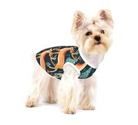 Camisetas con estampado de alce de árbol de Navidad para perros pequeños, camisa de moda transpirable sin mangas para perros pequeños