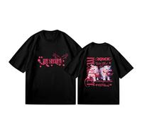 Camisetas con Estampado De Gato Cortado, Camisas De Algodón IveSecret, Top De Verano Unisex(Black 02,L)