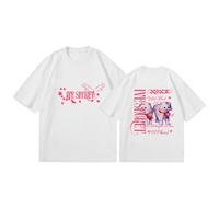 Camisetas con Estampado De Gato Cortado, Camisas De Algodón IveSecret, Top De Verano Unisex(White02,L)