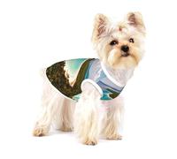 Camisetas con estampado de isla de cuba para perros pequeños, camisa de moda transpirable sin mangas para perros pequeños