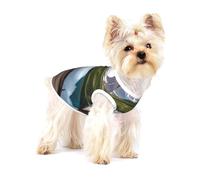 Camisetas con estampado de Parque Nacional Glacier para perros pequeños, camisa de moda transpirable sin mangas para perros pequeños