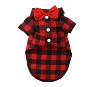Camisetas con Pajarita para Perros, Ropa clásica a Cuadros Fina y Transpirable de Verano para Perros pequeños y Grandes, Chaleco de Gato para Cachorros, 3 uds.