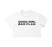 Camisetas Cortas De Algodón IveSecret con Letras Gráficas, Top De Verano Unisex(White 02,L)