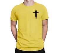 Camisetas cristianas para hombre, camisetas estampadas con cruz de Jesús, cuello redondo, camisa de fe, camisa de verano ajustada, camisetas casuales sólidas, camisetas básicas clásicas, camisetas de