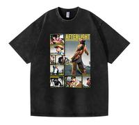 Camisetas De Algodón Lavadas En Negro, Camisas Calle Manga Corta con Estampado Gráfico BigGirlDon'tCry For Hombres, Mujeres Y Adolescentes(Black03,S)