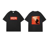 Camisetas De Algodón Unisex De Verano con El Álbum GHOSTGIRL(B-Black,3XL)