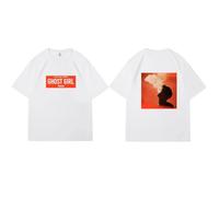 Camisetas De Algodón Unisex De Verano con El Álbum GHOSTGIRL(B-White,5XL)