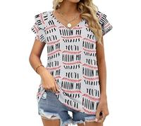 Camisetas de béisbol You'Re Killing Me para Mujer, Camisetas de Manga Corta, túnicas con Cuello en V y Volantes